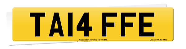 Registration number TA14 FFE